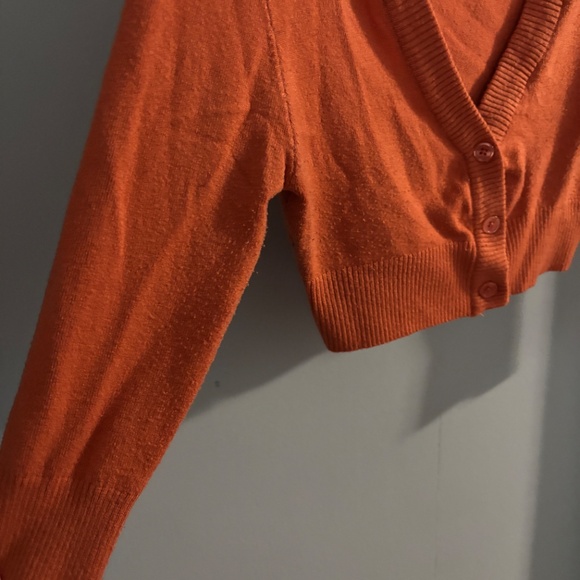 Modcloth Fervour Cropped Cardigan / Pumpkin - Picture 3 of 6